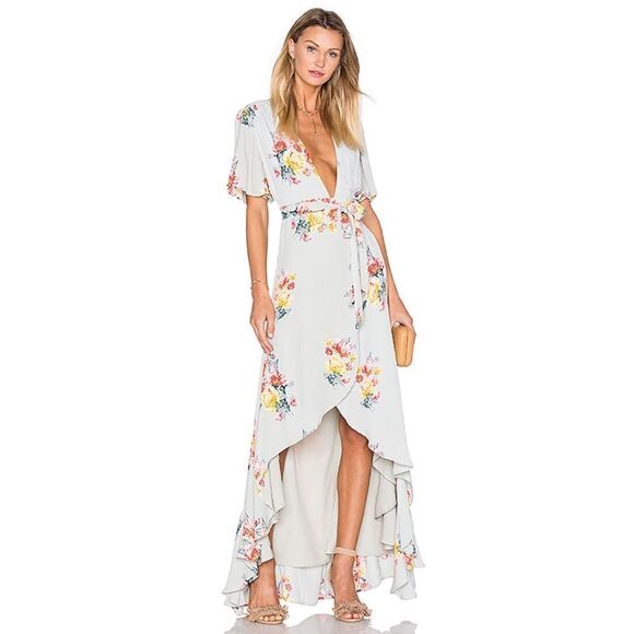 Privacy Please KRAUSE wrap floral maxi Dress - Picture 10 of 12